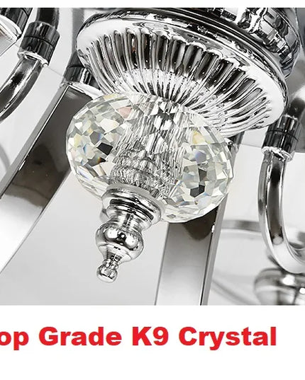 Chrome Modern Chandelier Lights For Living Room Bedroom Led Lighting Fixture Crystal Lamp E14 Led Lighting