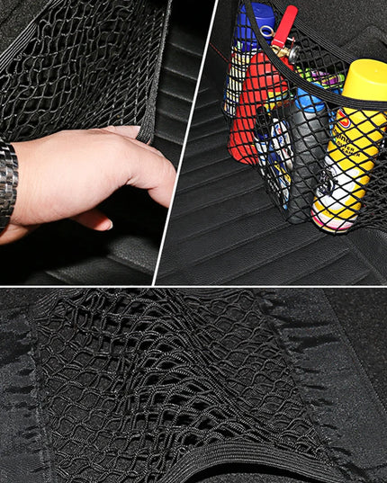 Car Trunk Storage Bag Nylon Mesh Nets Auto Back Rear Trunk Organizer Elastic String Luggage Net Holder Pocket Vehicle supplies
