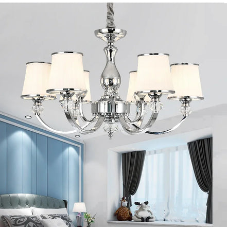 Chrome Modern Chandelier Lights For Living Room Bedroom Led Lighting Fixture Crystal Lamp E14 Led Lighting