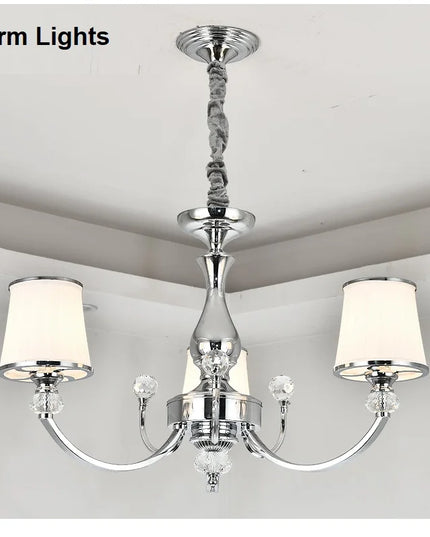 Chrome Modern Chandelier Lights For Living Room Bedroom Led Lighting Fixture Crystal Lamp E14 Led Lighting