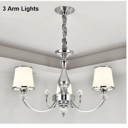 Chrome Modern Chandelier Lights For Living Room Bedroom Led Lighting Fixture Crystal Lamp E14 Led Lighting