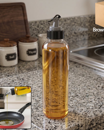 Multipurpose Oil Dispenser Bottle With Flip Top Pour Spout 900 Ml