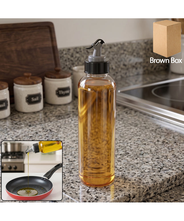 Multipurpose Oil Dispenser Bottle With Flip Top Pour Spout 900 Ml