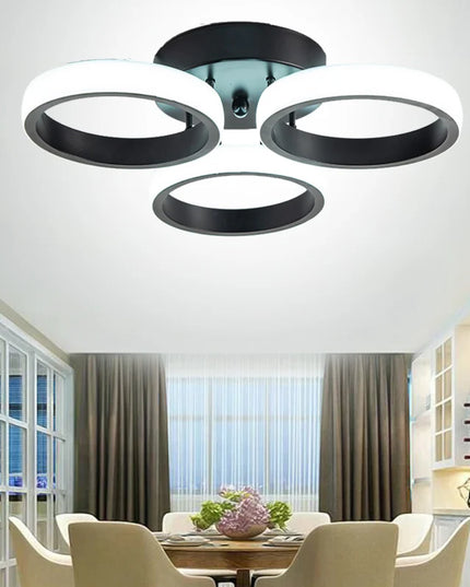 Modern LED Chandelier Lights for Living Room Bedroom Corridor Indoor Rings Lighting Ceiling Mount Luminaire Lustre Chandeliers