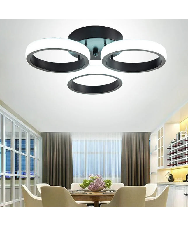 Modern LED Chandelier Lights for Living Room Bedroom Corridor Indoor Rings Lighting Ceiling Mount Luminaire Lustre Chandeliers