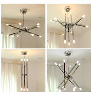 Modern silver chandelier lighting LED designer metal chandelier for living room dining room Branch Loft Decoration lounge lights