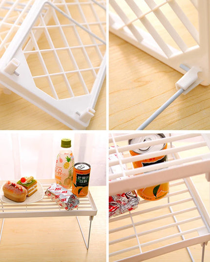 Home Closet Organizer Storage Shelf Kitchen Adjustable Storage Rack Shelves Cabinet Holders Space Saving Makeup Organizer