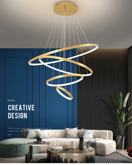 Modern led dining room chandeliers simple ring chandelier living  bedroom Lights home indoor lighting decorative Pendant Lamps