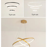 Modern led dining room chandeliers simple ring chandelier living  bedroom Lights home indoor lighting decorative Pendant Lamps