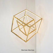 Modern square led chandelier art design postmodern luxury golden light Indoor Living Room Decor Lobby suspension chandelier