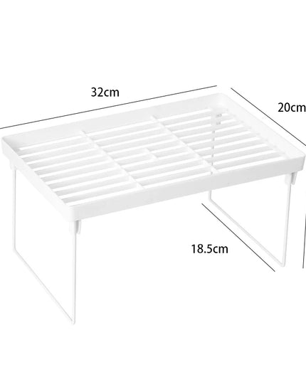 Home Closet Organizer Storage Shelf Kitchen Adjustable Storage Rack Shelves Cabinet Holders Space Saving Makeup Organizer