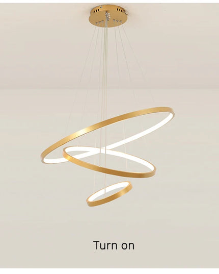 Modern led dining room chandeliers simple ring chandelier living  bedroom Lights home indoor lighting decorative Pendant Lamps