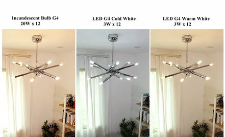 Modern silver chandelier lighting LED designer metal chandelier for living room dining room Branch Loft Decoration lounge lights