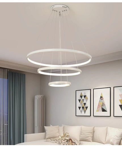 Modern led dining room chandeliers simple ring chandelier living  bedroom Lights home indoor lighting decorative Pendant Lamps