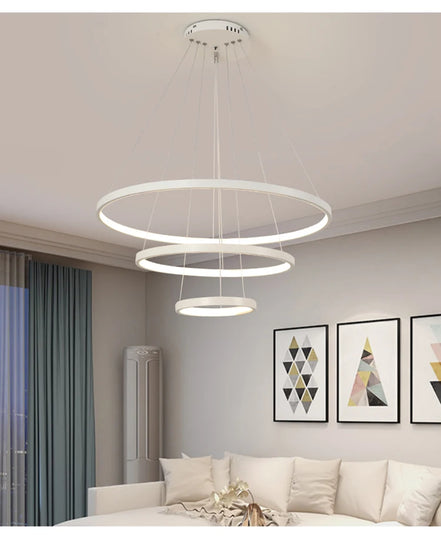 Modern led dining room chandeliers simple ring chandelier living  bedroom Lights home indoor lighting decorative Pendant Lamps