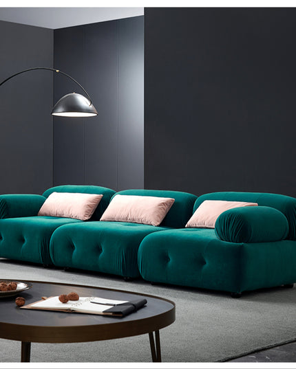 Modern fabric sofa simple modern Large and small apartment type brushed velvet down living room minimalist  furniture