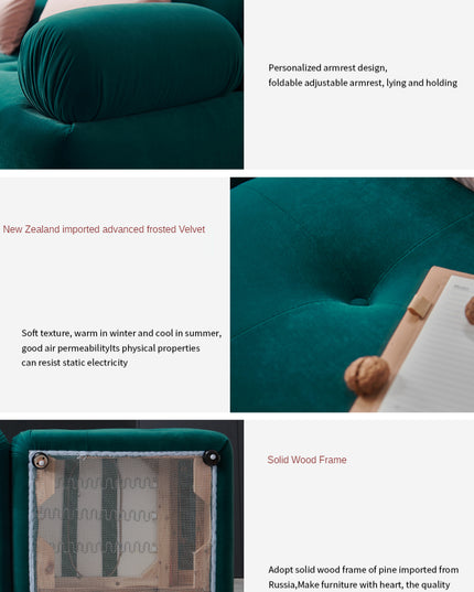 Modern fabric sofa simple modern Large and small apartment type brushed velvet down living room minimalist  furniture