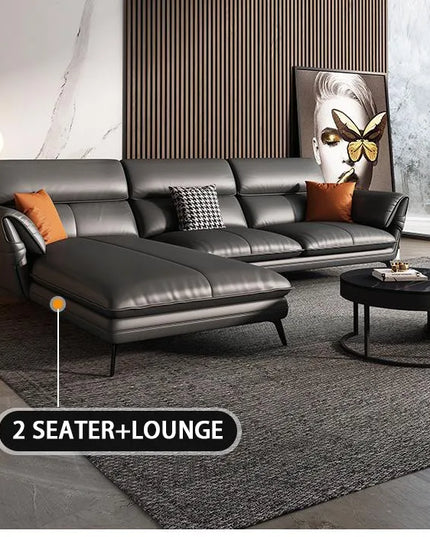 Modern Minimalist Living Room Leather Sofa for Living Room set Combination