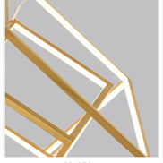 Modern square led chandelier art design postmodern luxury golden light Indoor Living Room Decor Lobby suspension chandelier