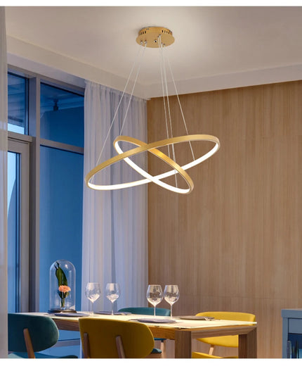 Modern led dining room chandeliers simple ring chandelier living  bedroom Lights home indoor lighting decorative Pendant Lamps