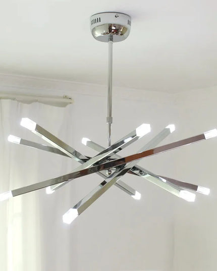 Modern silver chandelier lighting LED designer metal chandelier for living room dining room Branch Loft Decoration lounge lights