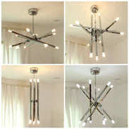 Modern silver chandelier lighting LED designer metal chandelier for living room dining room Branch Loft Decoration lounge lights