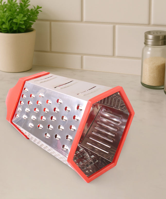 7-in-1 Heavy Duty Stainless Steel Box Grater With Ergonomic Handle (1 Pc)