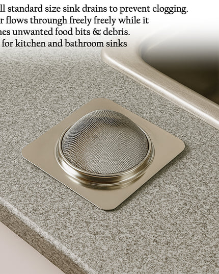 Stainless Steel Square Sink Strainer (1 Pc)