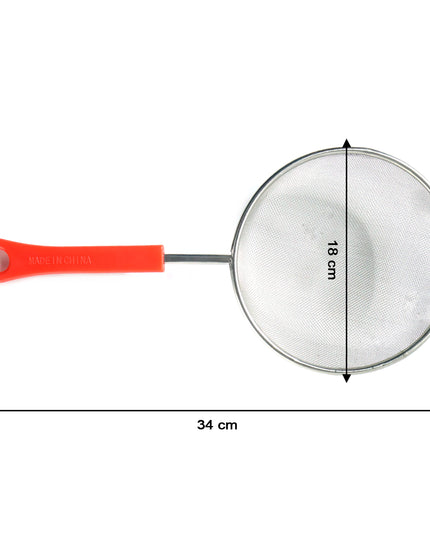 B-grade Big Size Fine Mesh Kitchen Strainer With Strong Handle Grip (1 Pc)