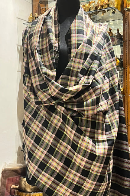 Stripes & geometric design pashmina shawl