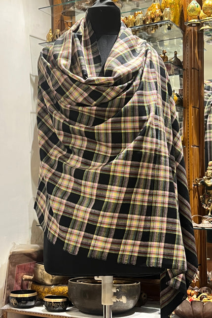 Stripes & geometric design pashmina shawl
