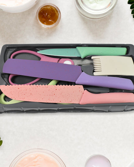Professional Colorful Kitchen Knives Set (6 Pcs Set)