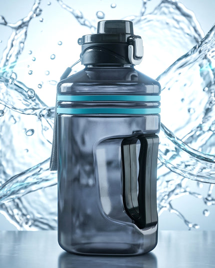Large Square Gallon Style Water Bottle With Handle 1500 Ml