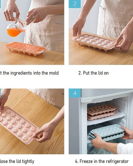 Durable Plastic Ice Cube Tray (1 Pc)