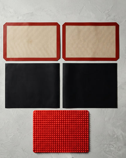 Multipurpose Non-stick Silicone Baking Mat Set (5 Pc)