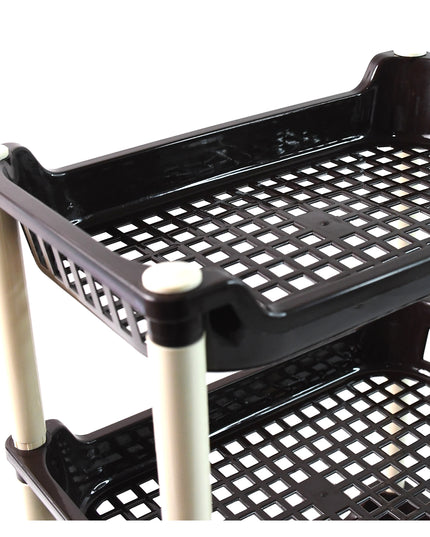 Apex Small Multiuse Plastic Storage Rack Organizer 3-tier