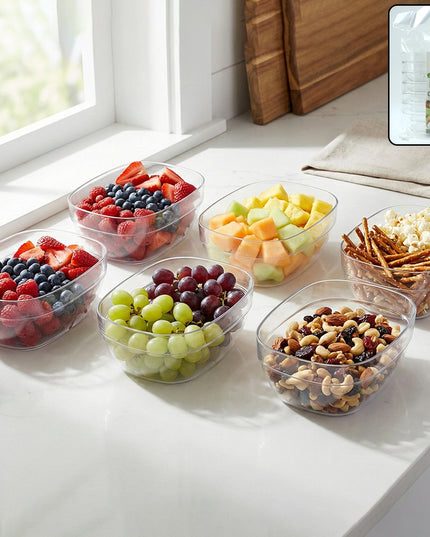 Multipurpose Transparent Serving  Storage Bowls Set (6 Pc Set)