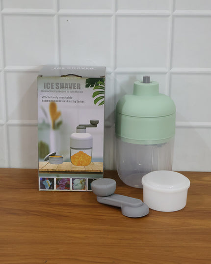 Manual Ice Crusher Shaved Ice Machine With Hand Crank (1 Set)