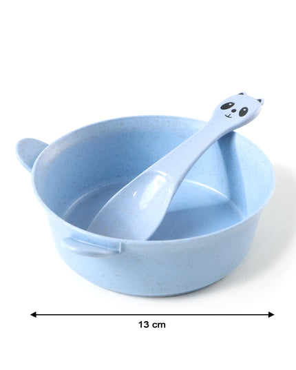 Wheat Straw Kids Soup Bowl With Matching Spoon (240ml 1 Set )
