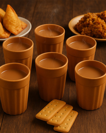 Konvex Traditional Chai Cups (125 Ml  6 Pc)