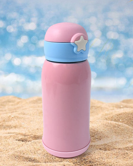 Thermos Steel Double Wall Vacuum Bottle With Cover  Strap 600ml Approx