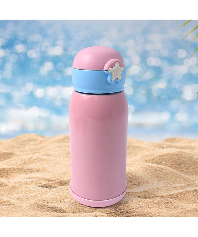 Thermos Steel Double Wall Vacuum Bottle With Cover  Strap 600ml Approx