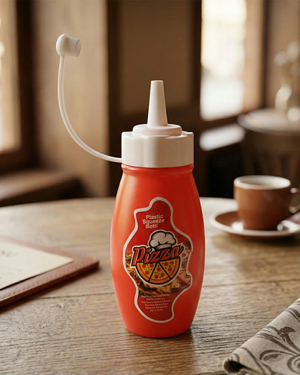 Small Plastic Squeeze Sauce Bottle For Pizza Ketchup Mayonnaise Dispensing (1 Pc)