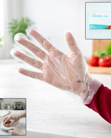 Disposable Plastic Hand Gloves Small Size 100 Pc