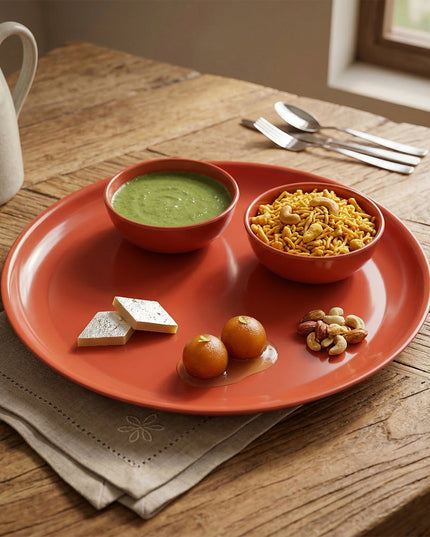 Multipurpose Serving Plate And Bowl Set 3 Plate 6 Bowl (Mix Color)