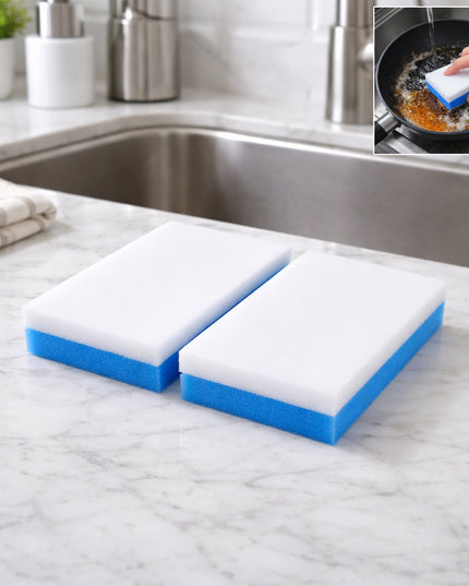 Dual Layer Cleaning Sponge Eraser Pads (2 Pc)