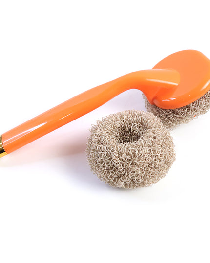 Heavy Duty Cleaning Scrubber Set With Long Handle (1 Set)