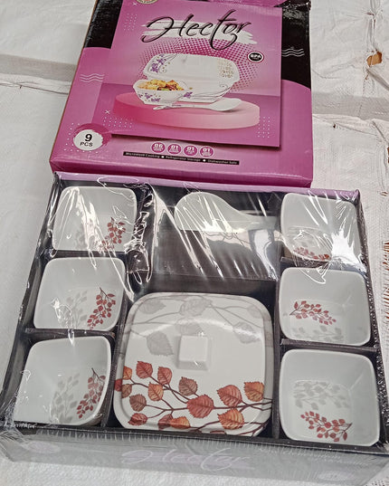 Hector High Quality Dinning Dinner  Pudding Set (9 Pcs Set)