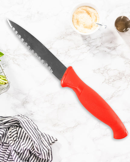 Stainless Steel Serrated Kitchen Knife (1 Pc)