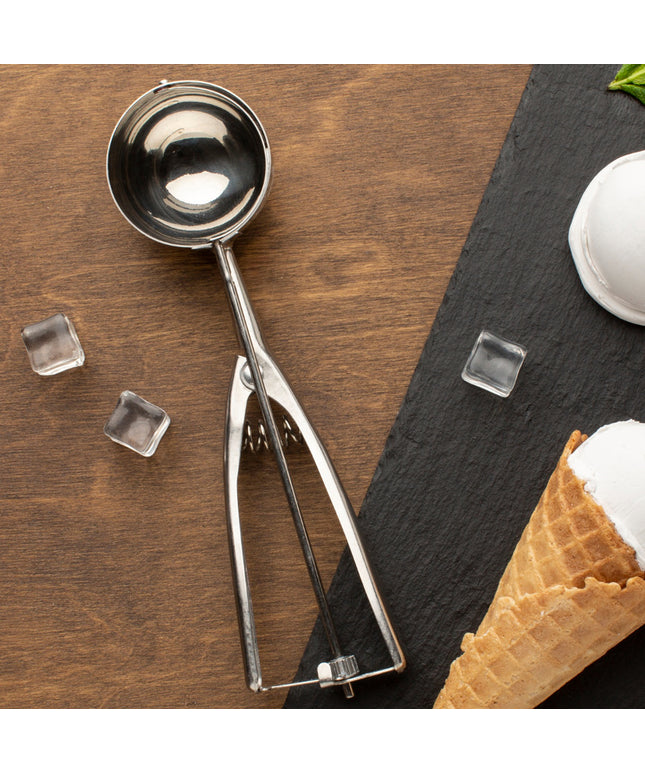 Premium Stainless Steel Ice Cream Scoop With Trigger Release Approx 70 Ml Capacity